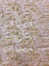 Brocade - 54-inches Wide Metallic Gold and Peach